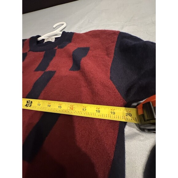 Vintage Jaeger  100% LambsWool Men’s Checkered Red/Blue 40in/102cm - Picture 6 of 8